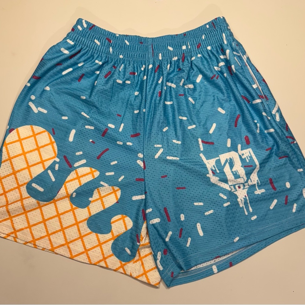 Men’s Blue Ice Cream Athletic Shorts.